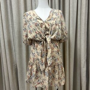 Entro Floral Tie-Front Dress